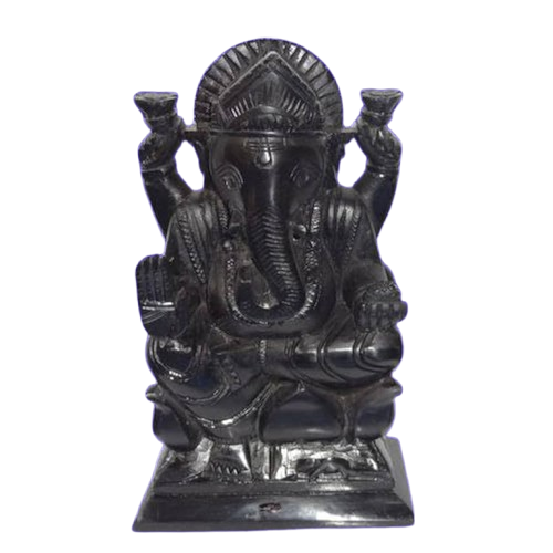 Black Ganeshji in Black Marble